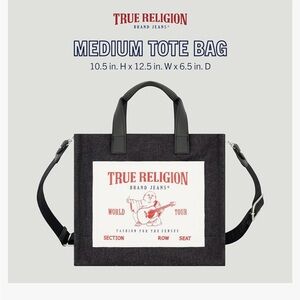 True Religion Medium Denim Tote Bag